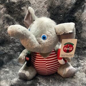 Vintage Coca Cola Collectible 1993 11"
Coke Elephant Plush Summer Toy with tags